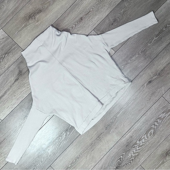 Free People Beach Ribbed Mock Neck Drop Shoulder Sweater - Picture 4 of 11